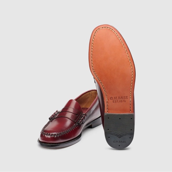 Men's Burgundy Loafers - Picture 1 of 4